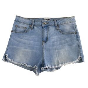Umgee Womens 29 Blue Denim Cut Off Frayed Jean Shorts Casual Summer Retro 90s
